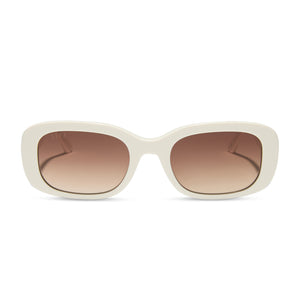 THE WHITE LOTUS - ITALY + WHITE IVORY + RICH BROWN GRADIENT SUNGLASSES