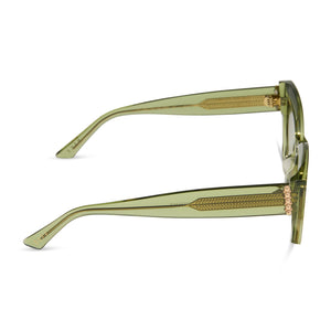 Diff Eyewear x The White Lotus Olive Cat-Eye Sunglasses The White Lotus Cateye Sunglasses | Green Crystal & Olive  main image 2