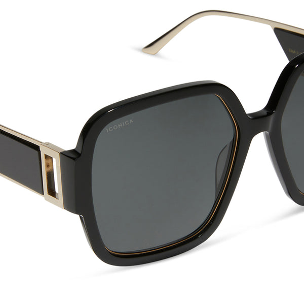 tina ii - black + grey + polarized sunglasses 5
