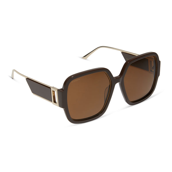 tina ii - truffle + truffle + polarized sunglasses