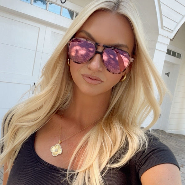 tosca ii - himalayan tortoise + taupe mirror sunglasses 5