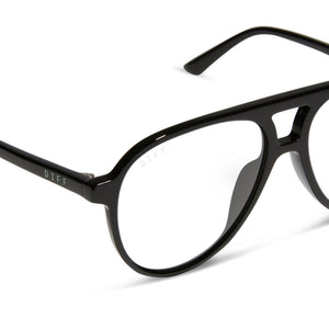 Tosca II Aviator Blue Light Glasses | Black | DIFF Eyewear