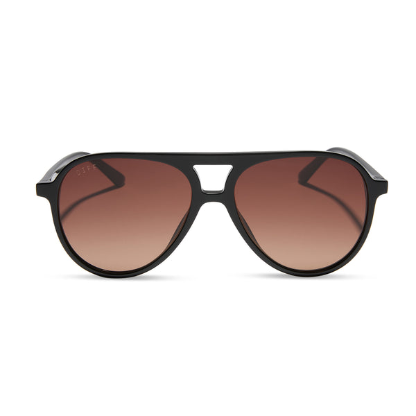 tosca ii - black + brown gradient sunglasses