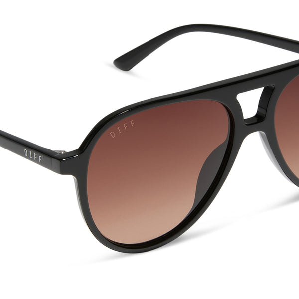 tosca ii - black + brown gradient sunglasses 4