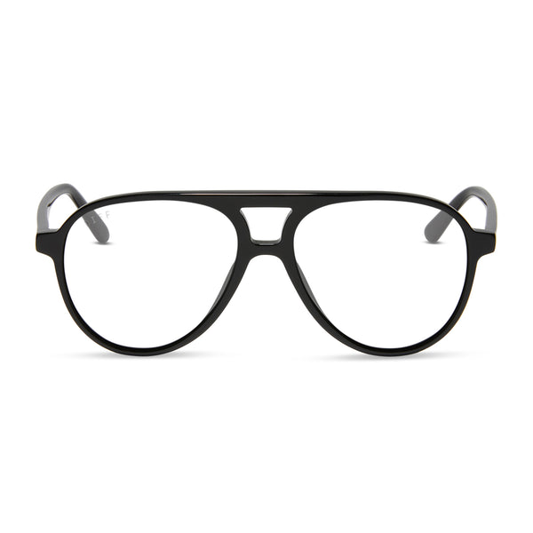 Tosca II Aviator Glasses | Black | DIFF Eyewear