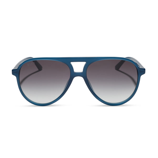 Tosca II Aviator Sunglasses | Black & Grey Polarized | DIFF Eyewear
