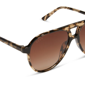 Tosca II Aviator Sunglasses | Espresso Tortoise & Brown Gradient