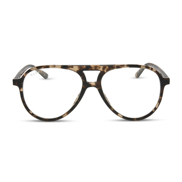 Tosca II Aviator Blue Light Glasses | Black | DIFF Eyewear
