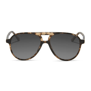diff eyewear featuring the tosca ii aviator prescription sunglasses with a espresso tortoise frame front view