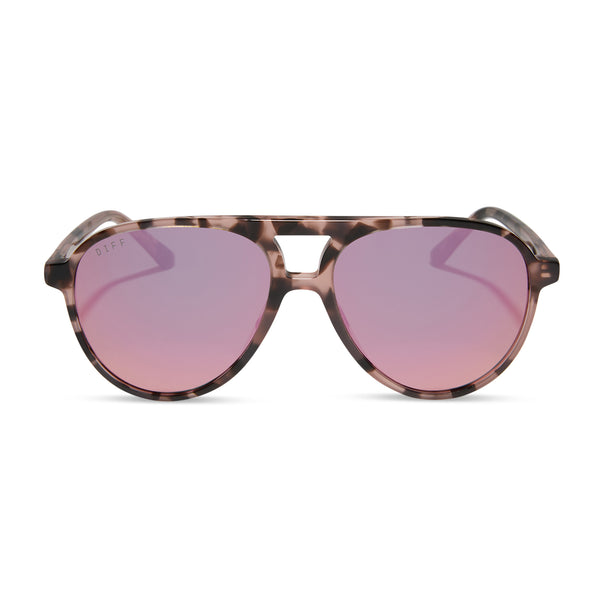 tosca ii - himalayan tortoise + taupe mirror sunglasses