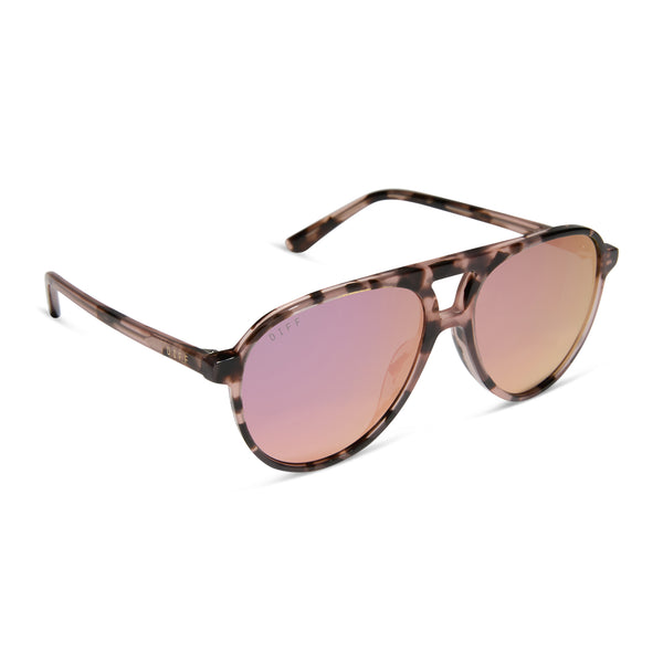 tosca ii - himalayan tortoise + taupe mirror sunglasses 2
