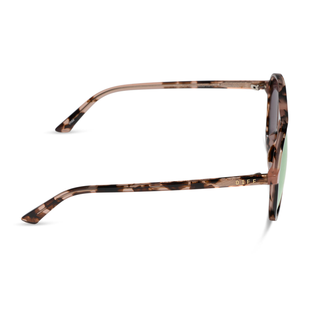 Tosca II Aviator Sunglasses | Himalayan Tort & Taupe Mirror | DIFF Eyewear
