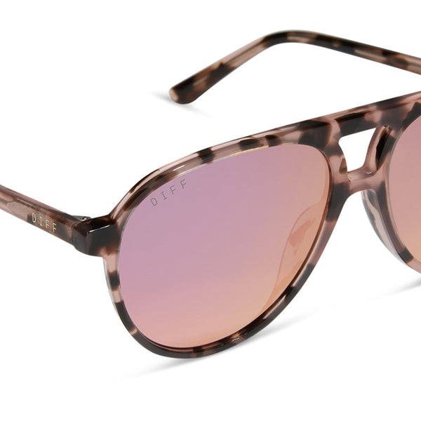 tosca ii - himalayan tortoise + taupe mirror sunglasses 4