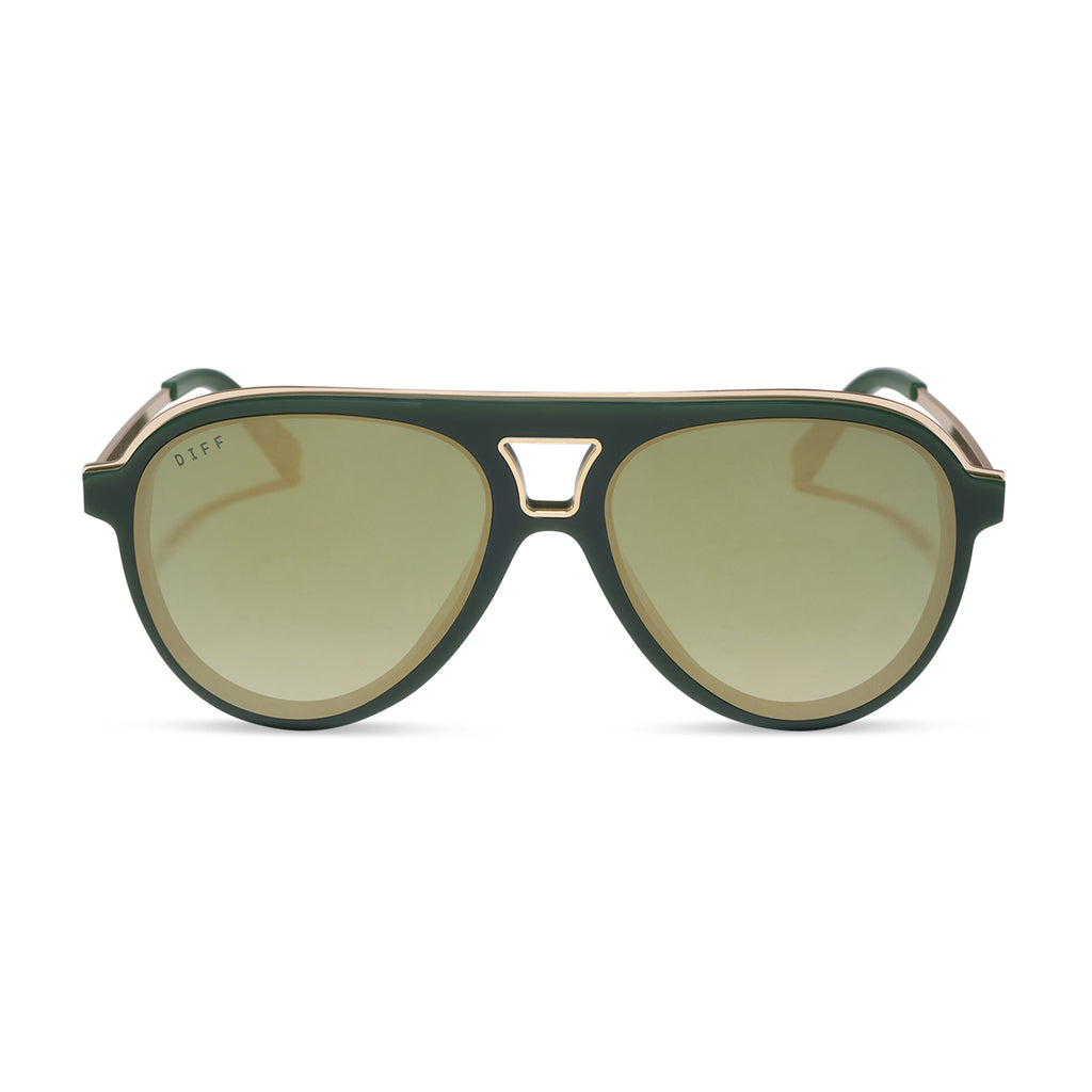 TOSCA III - FAIRWAY GREEN + ALOE GREEN GRADIENT + LIGHT GOLD FLASH SUNGLASSES