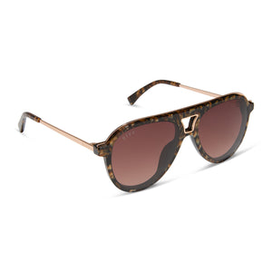 TOSCA III - GLITTER TORTOISE + BROWN GRADIENT SUNGLASSES