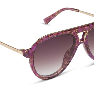 Tosca III Aviator Sunglasses | Lavender Haze Tort & Brown Gradient