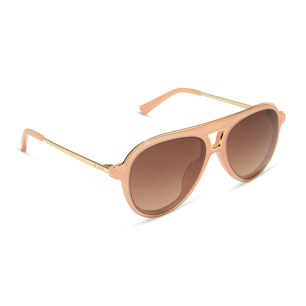 tosca iii - peach + brown gradient sunglasses 2