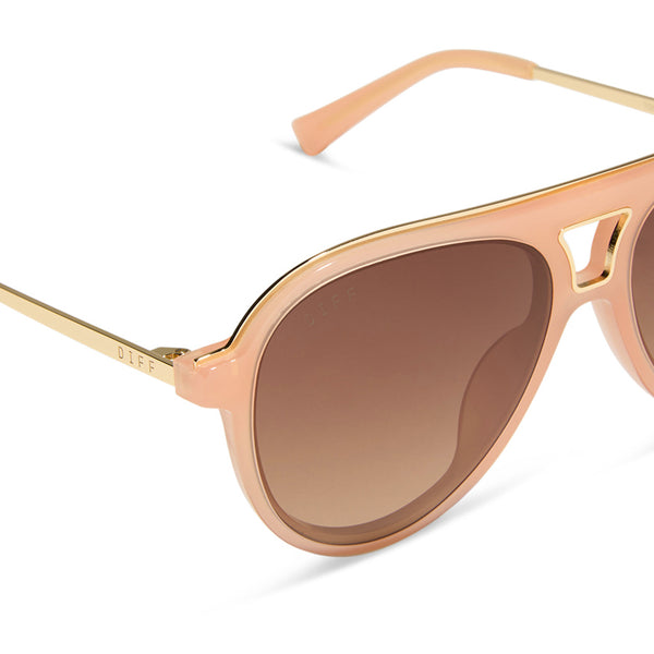 tosca iii - peach + brown gradient sunglasses 4