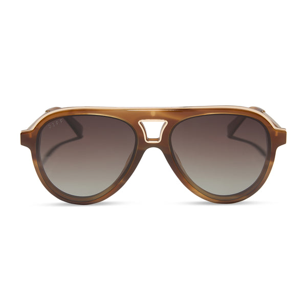 Tosca III Aviator Sunglasses | Espresso Tort & Brown Gradient