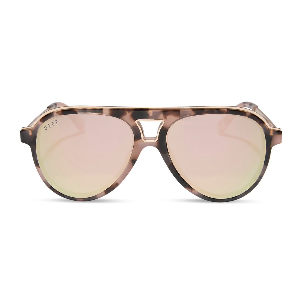 Tosca III Aviator Sunglasses | Himalayan Tort & Taupe | DIFF Eyewear