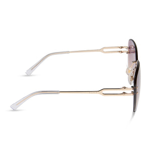 Trista Aviator Sunglasses | Gold & Misty Lilac Gradient  display picture 1