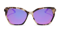 swatch for VERA - CREAM TORTOISE + PINK RUSH MIRROR SUNGLASSES