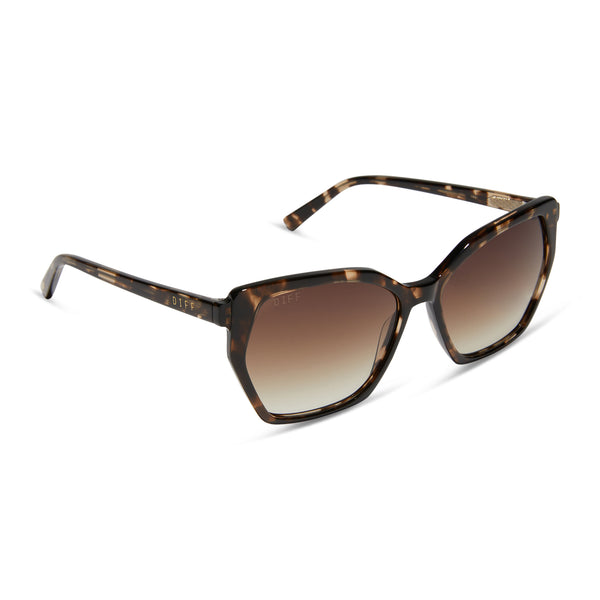 vera - espresso tortoise + brown gradient + polarized sunglasses 2
