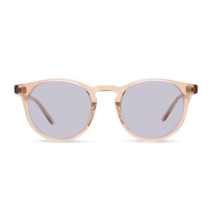 Sawyer Round Sunglasses Vintage Crystal Lavender Flash DIFF