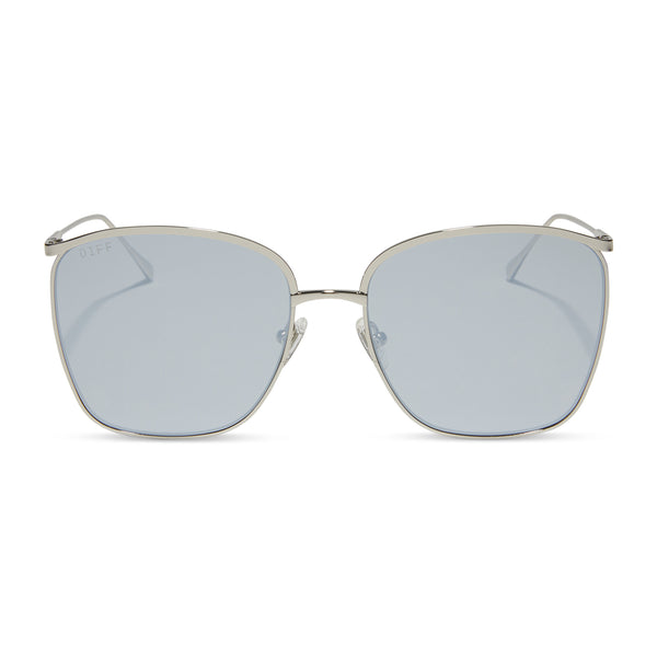 vittoria - silver + silver mirror sunglasses