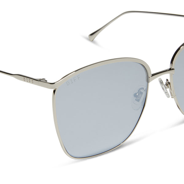 vittoria - silver + silver mirror sunglasses 4