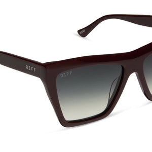Jessie James Decker Sunglasses | Burgundy & Grey Gradient | DIFF