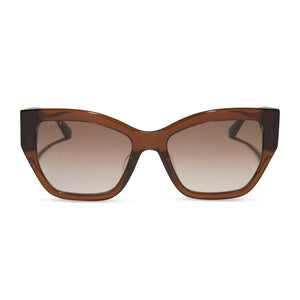 diff eyewear vivienne cateye sunglasses whiskey & brown gradient front view