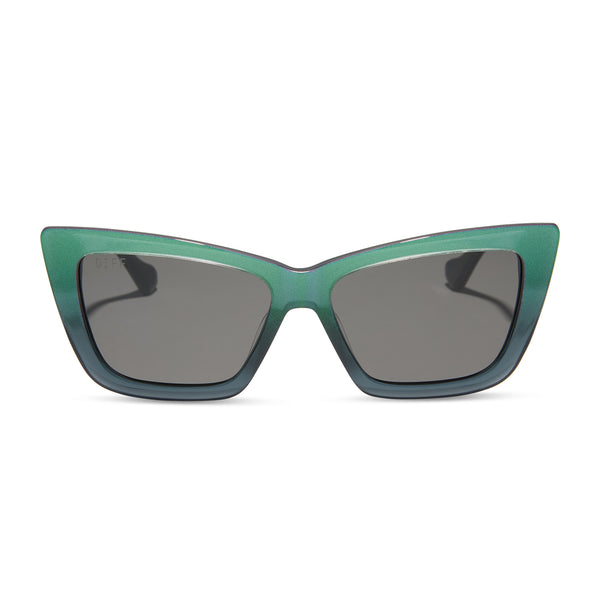 elphaba emerald - enchanting emerald to black + shadowy grey sunglasses