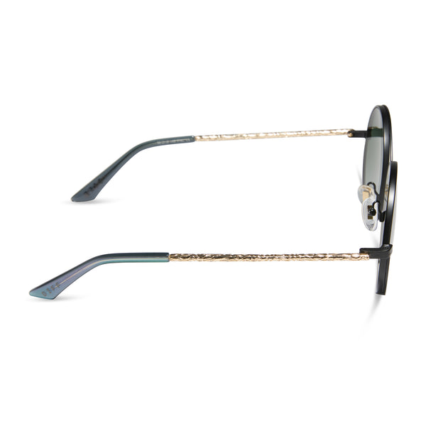 elphaba wire frames - classic black wire + emerald tint gradient sunglasses 3