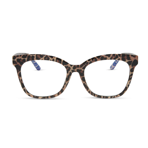 Willa Square Readers | Leopard Tortoise | DIFF Eyewear display picture 1