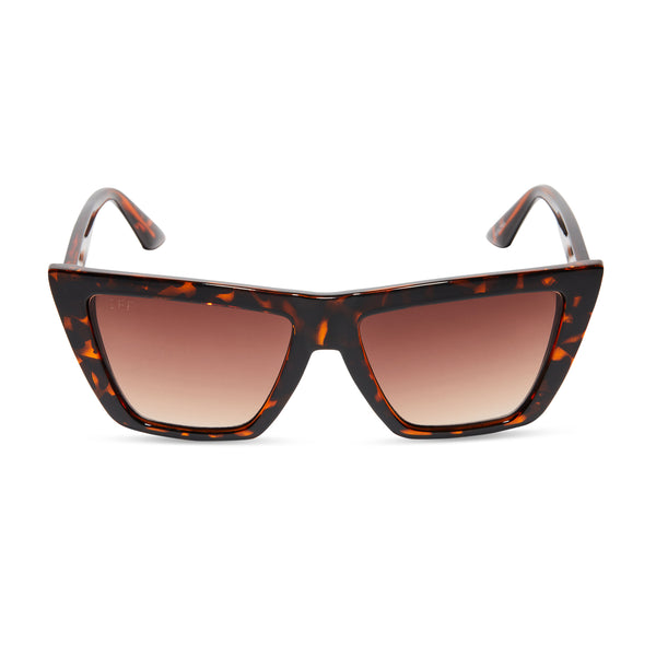 winona - dark tortoise + brown gradient sunglasses