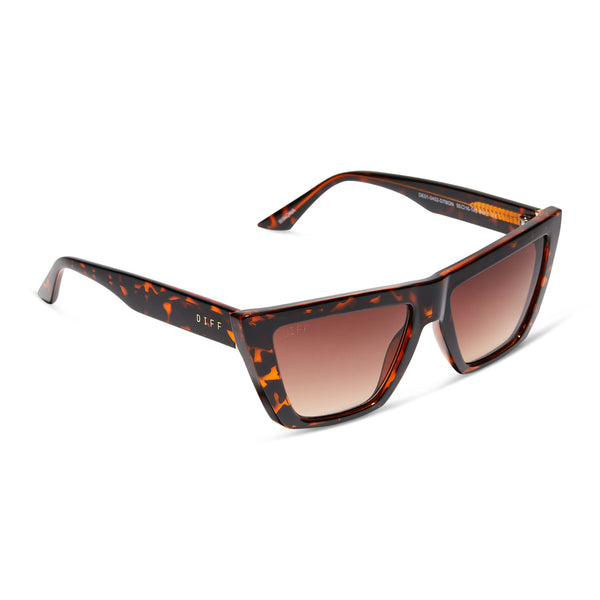 winona - dark tortoise + brown gradient sunglasses 1
