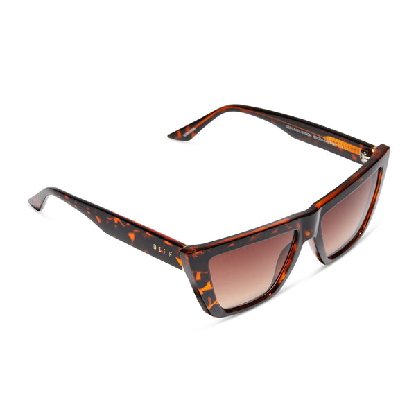 winona - dark tortoise + brown gradient sunglasses 3