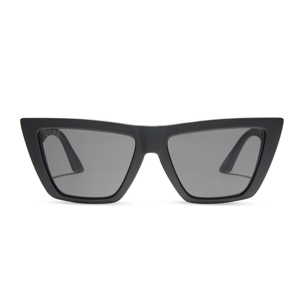 Winona Cateye Sunglasses | Matte Black & Grey | DIFF Eyewear display picture 3