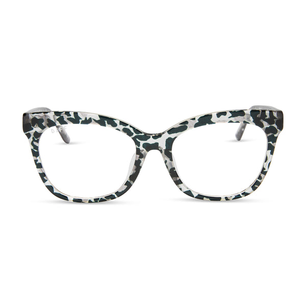 swatch for WINSTON - CLEAR LEOPARD + PRESCRIPTION GLASSES