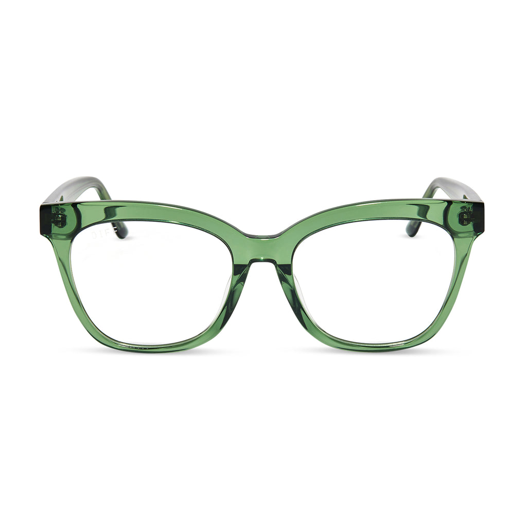 Winston Square Glasses Sage Crystal & Clear DIFF Eyewear