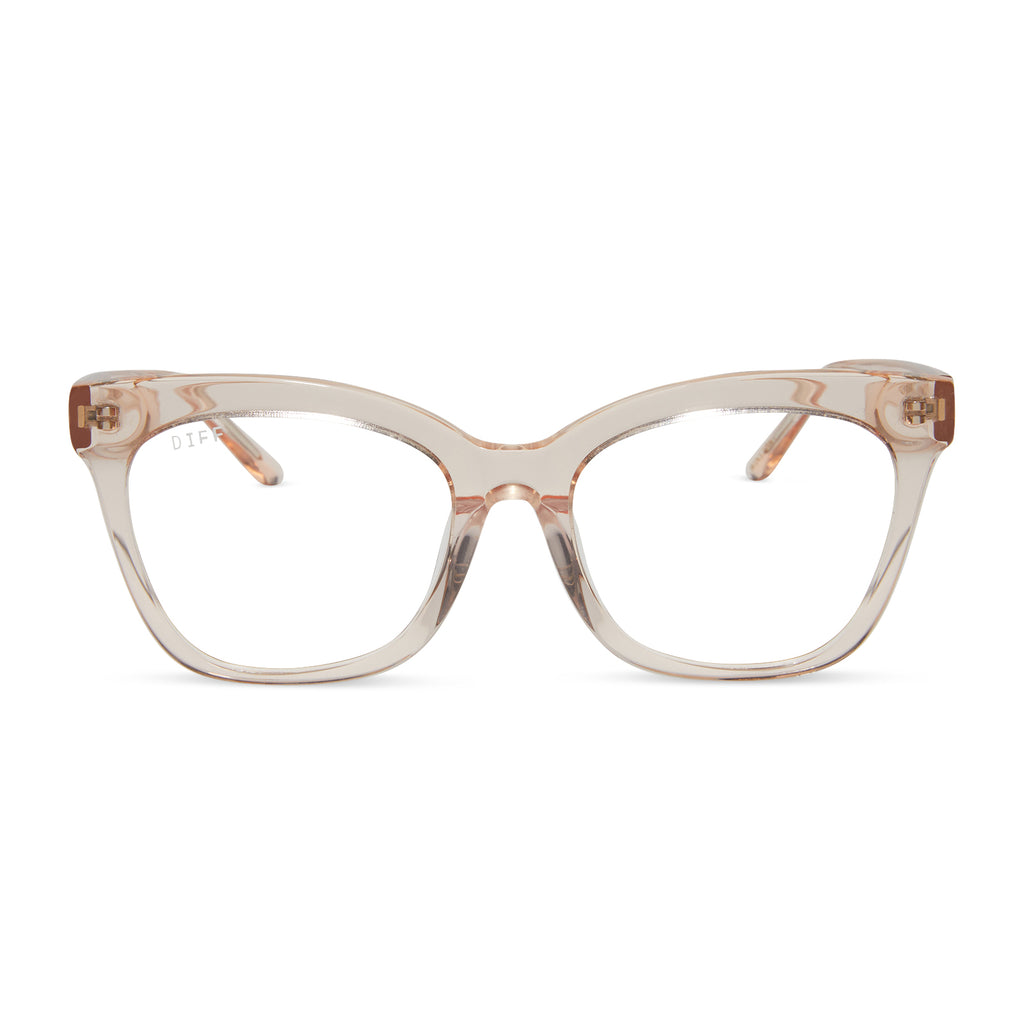 Winston Cat Eye Prescription Glasses Vintage Rose Crystal Diff Eyewear