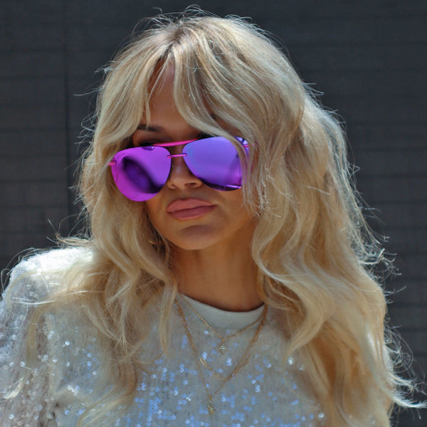 tahoe - pink rush metallic + pink rush mirror sunglasses 5