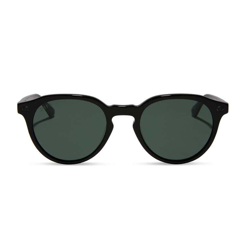 diff eyewear yellowstone beth sunglasses black & g15 front view