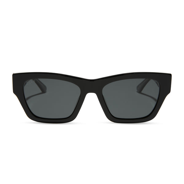 beth ii - night sky black + silver w grey + polarized sunglasses
