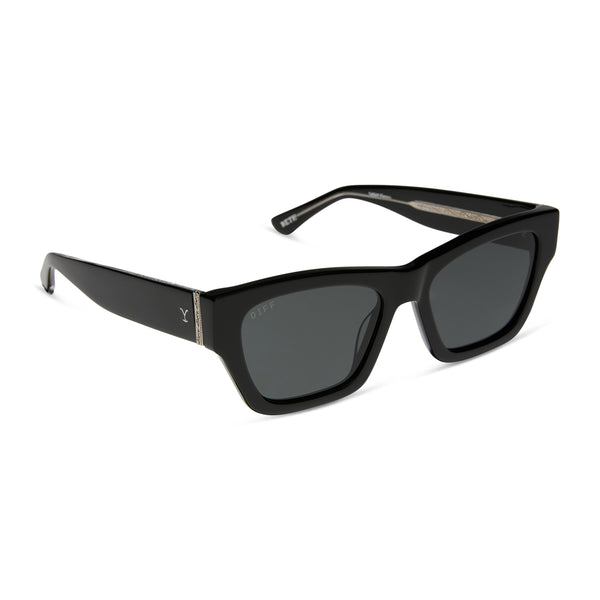 beth ii - night sky black + silver w grey + polarized sunglasses 2