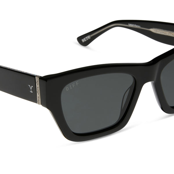 beth ii - night sky black + silver w grey + polarized sunglasses 4