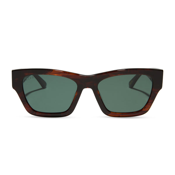 beth ii - warm sequoia tortoise + g15 + polarized sunglasses