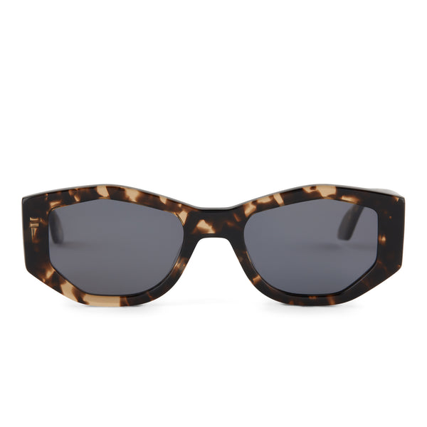 Diff Eyewear Tortoise Shell Sunglasses Dasha Square Sunglasses | Glitter Gold Tortoise & Brown  main image 3