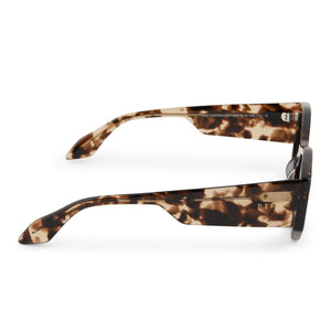 Zoe Oval Sunglasses | Espresso Tort & Grey | DIFF Eyewear